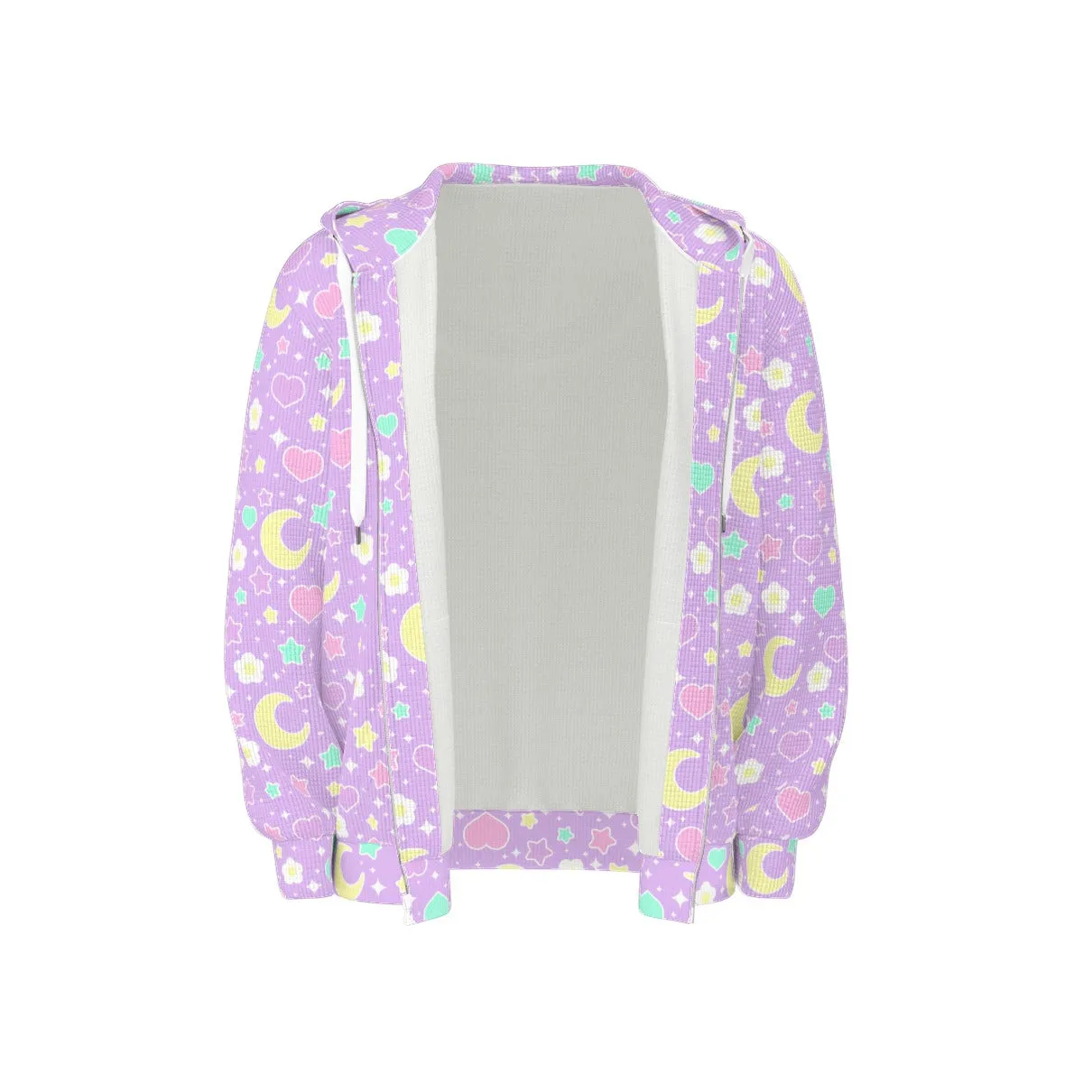 Magical Spring All-Over Print Unisex Zip Hoodie Sweatshirt (Purple)