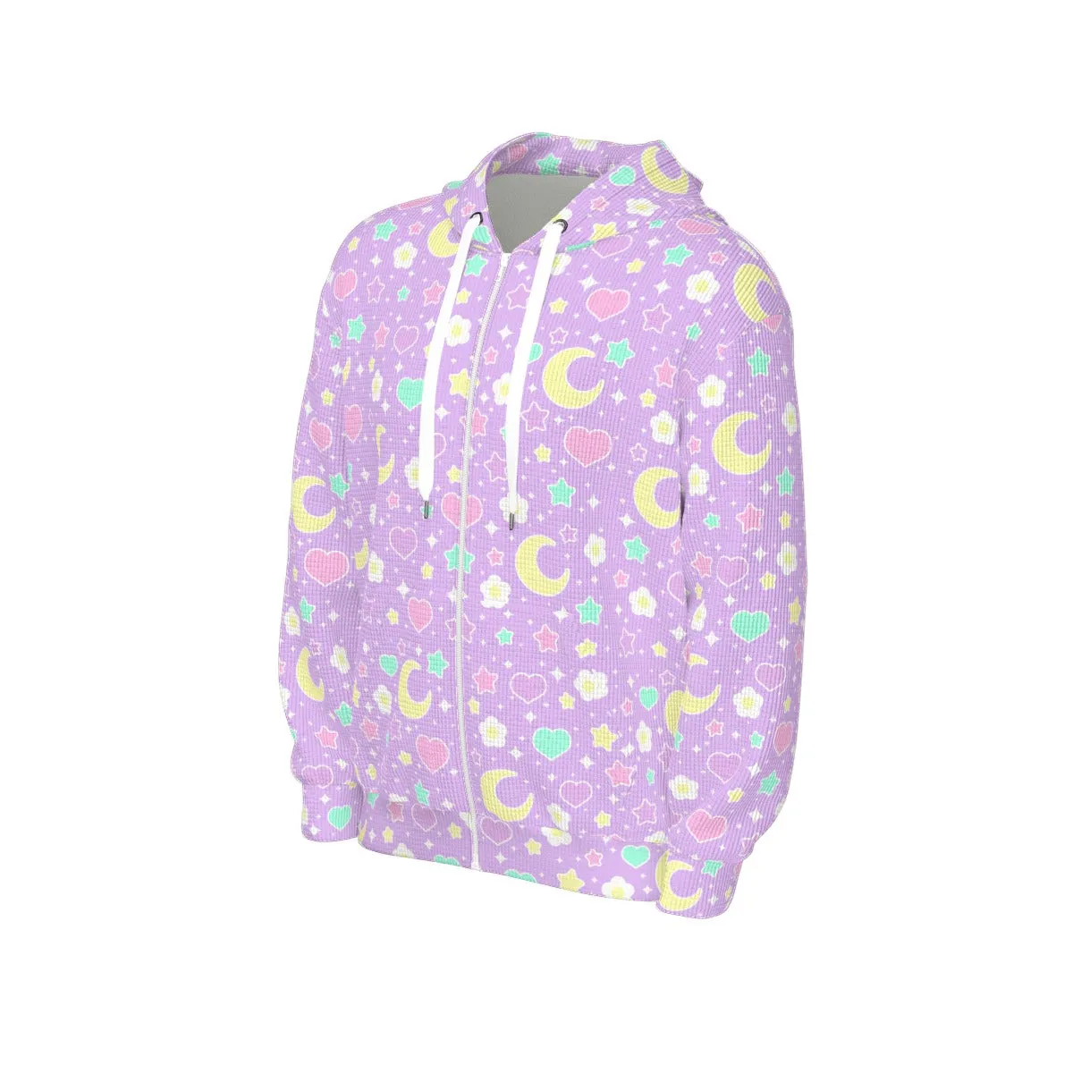 Magical Spring All-Over Print Unisex Zip Hoodie Sweatshirt (Purple)