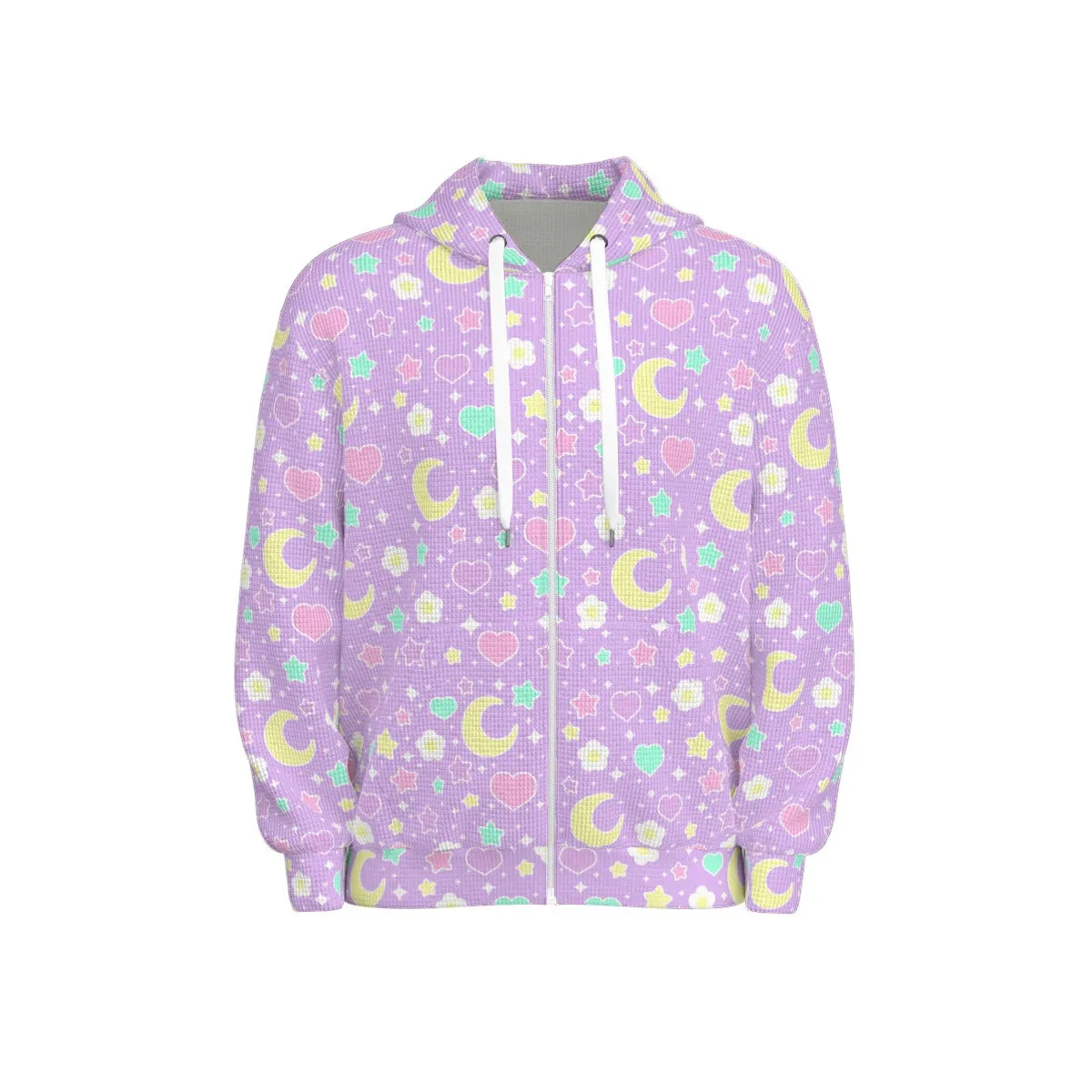 Magical Spring All-Over Print Unisex Zip Hoodie Sweatshirt (Purple)