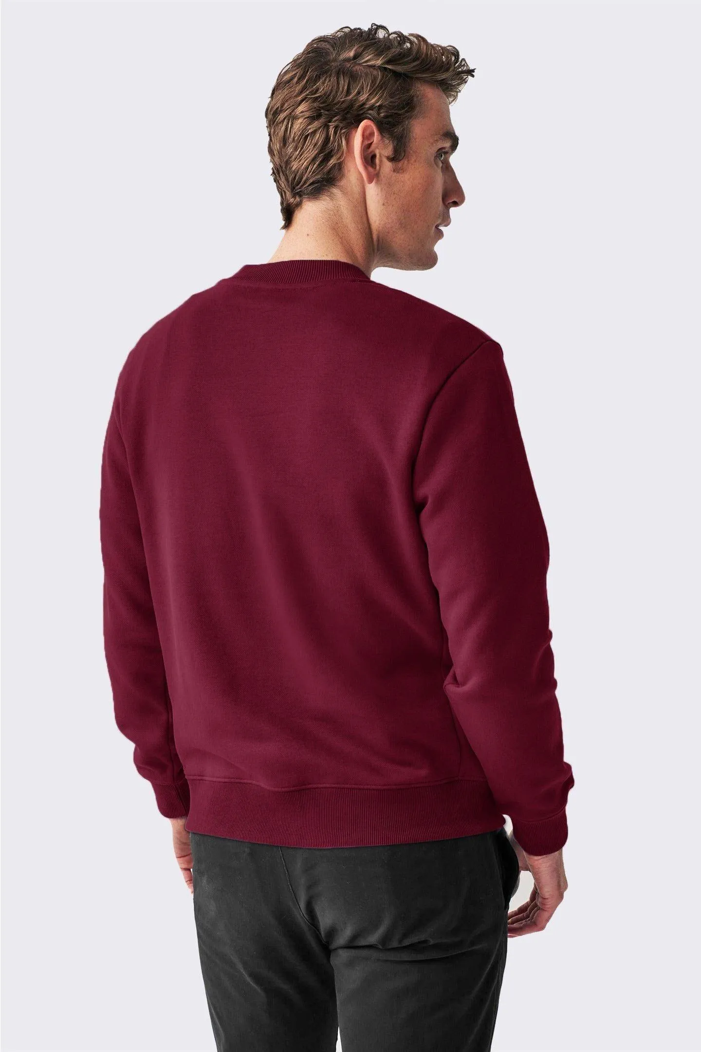 Maroon Printed Sweatshirt