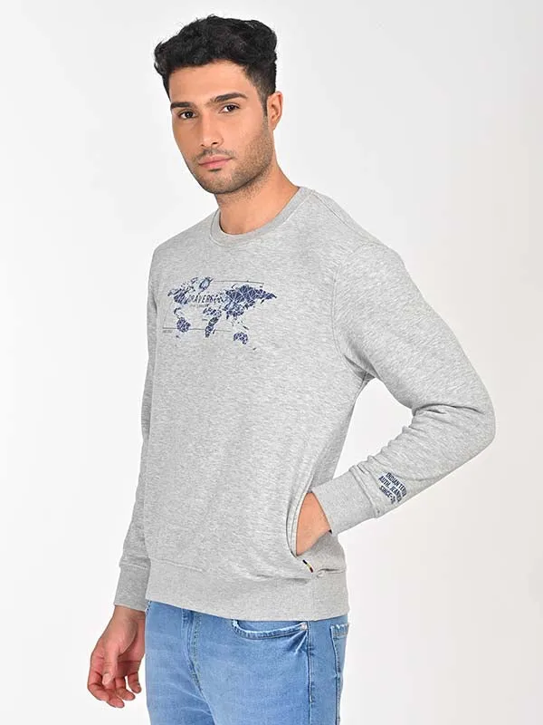 Men Full Sleeve Graphic Crew Neck Sweatshirt