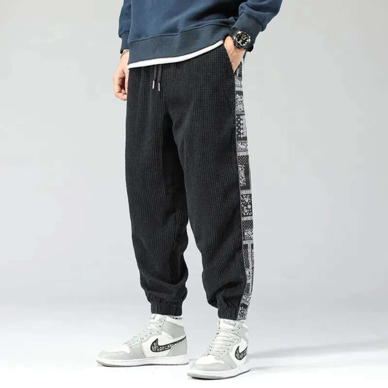 Men's Corduroy Side Pattern Pants