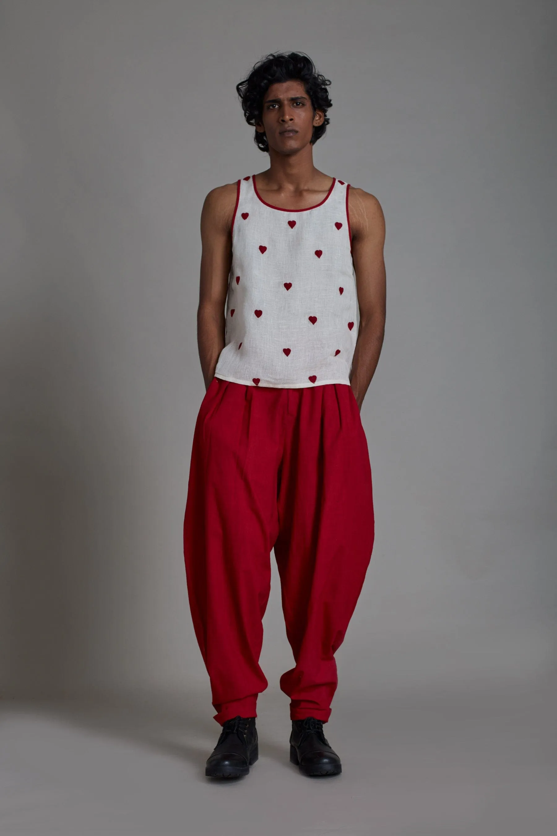 Men's Linen Tank Top-Hearts