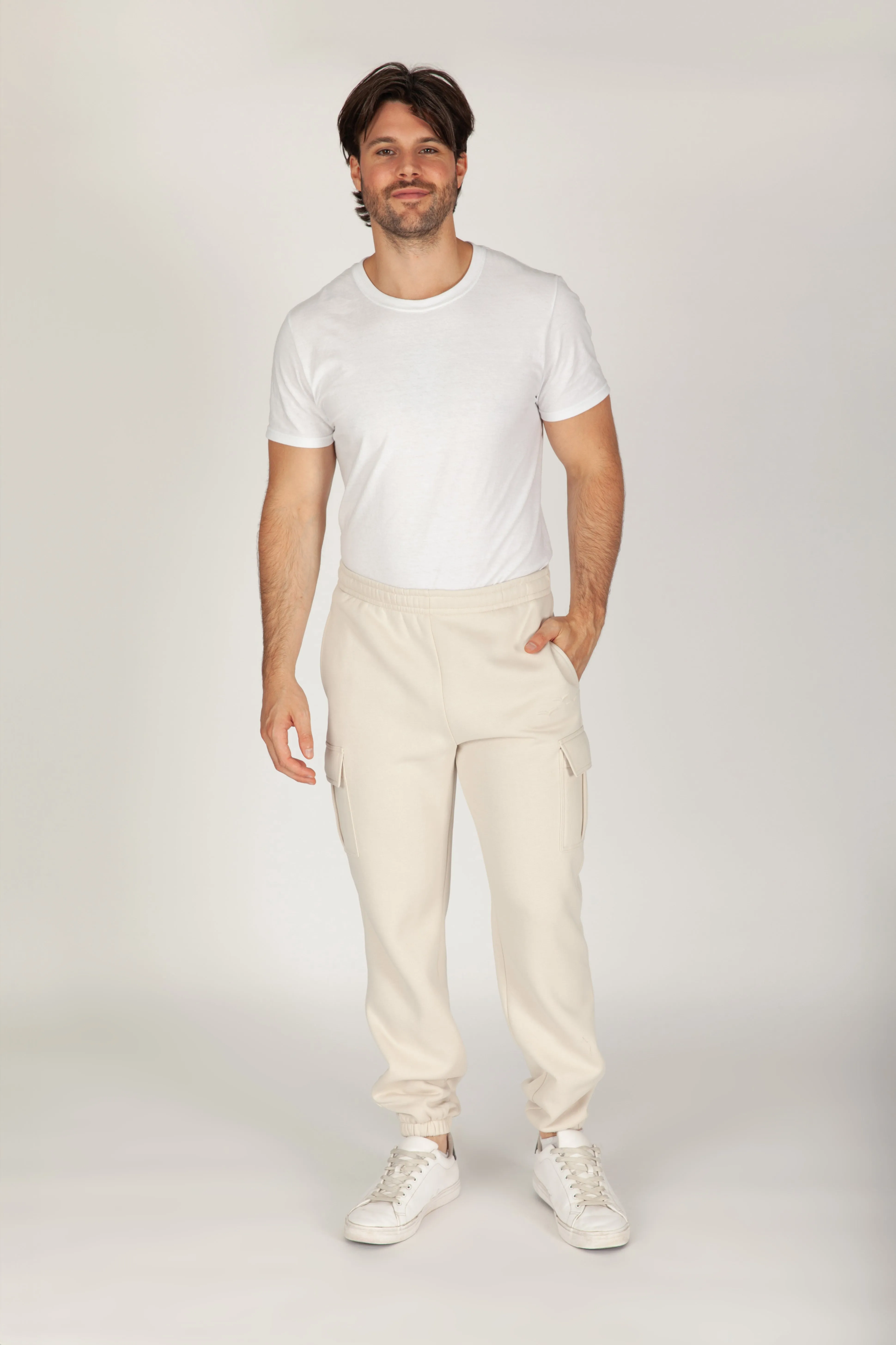 Men's Nova cargo joggers in bone