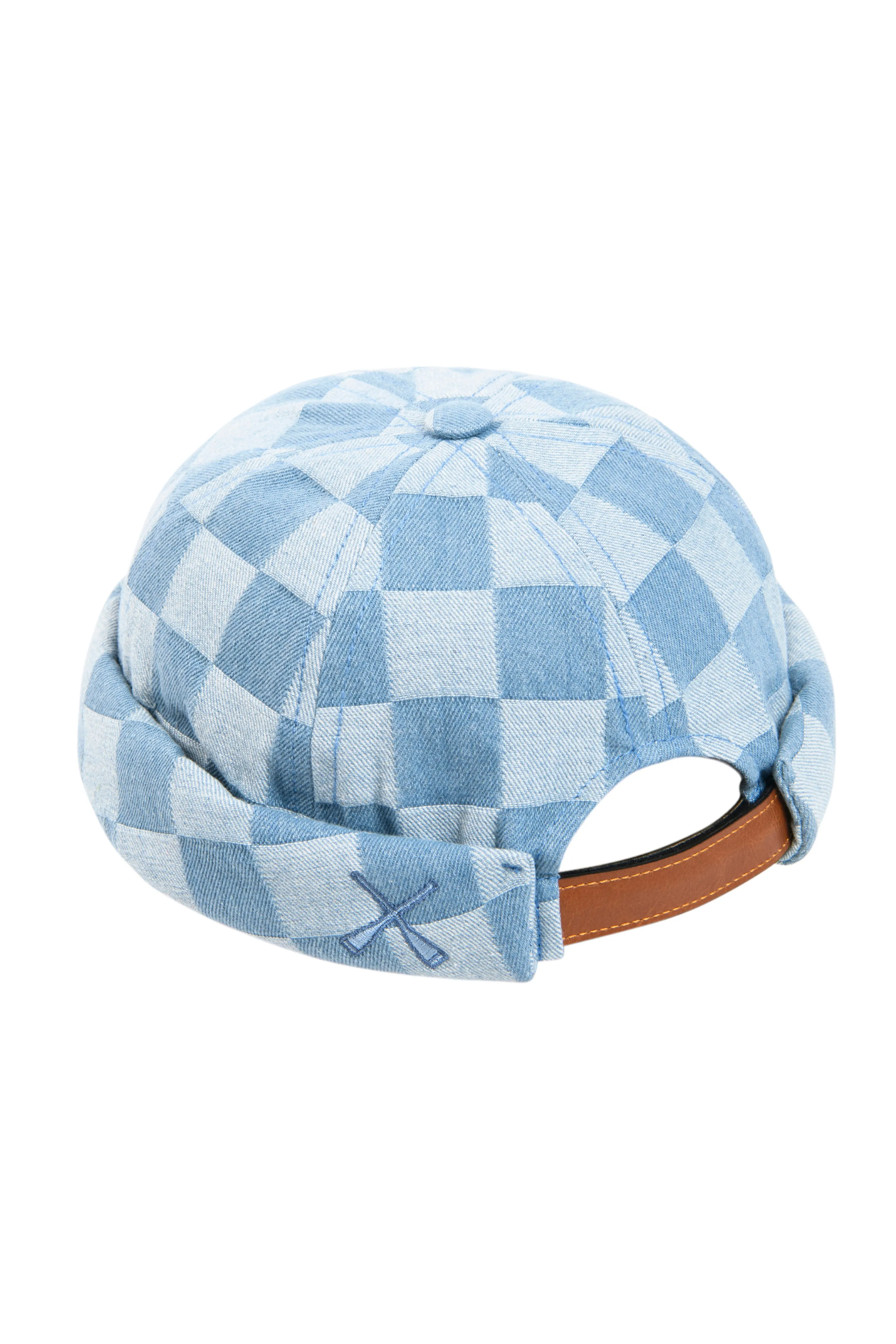 MIKI DOCKER HAT DENIM CHECK