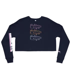 Minecraft Axolotl Outline Crop Sweatshirt