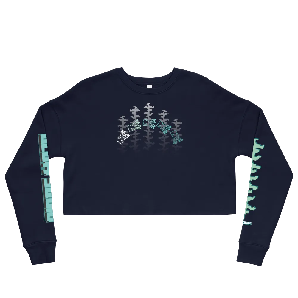 Minecraft Glow Squid Crop Sweatshirt