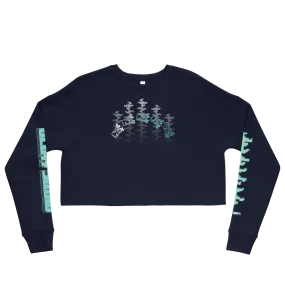 Minecraft Glow Squid Crop Sweatshirt