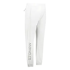 MONCLER SPLIT LOGO SWEATPANTS WHITE