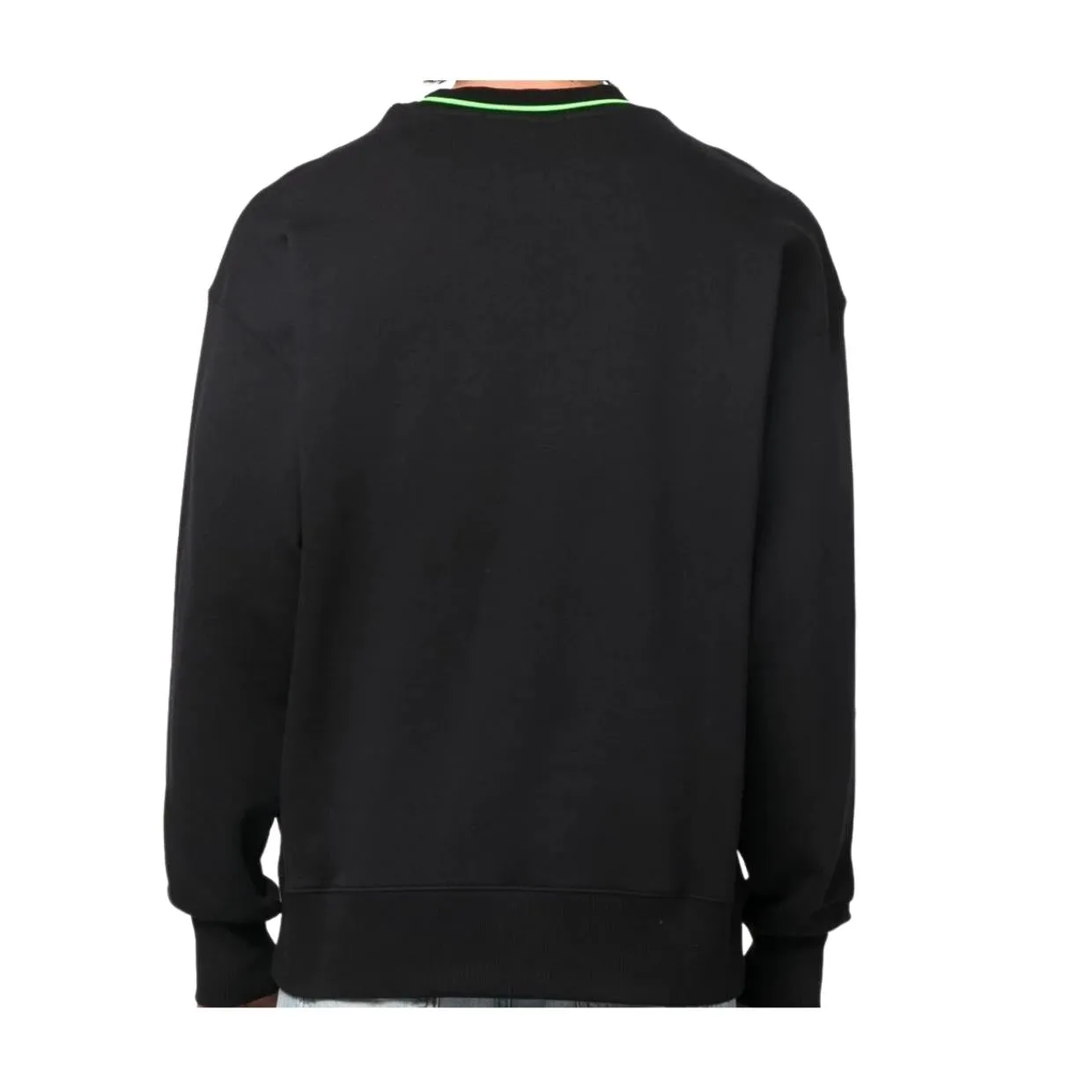 MSGM Logo Collar Black Sweatshirt