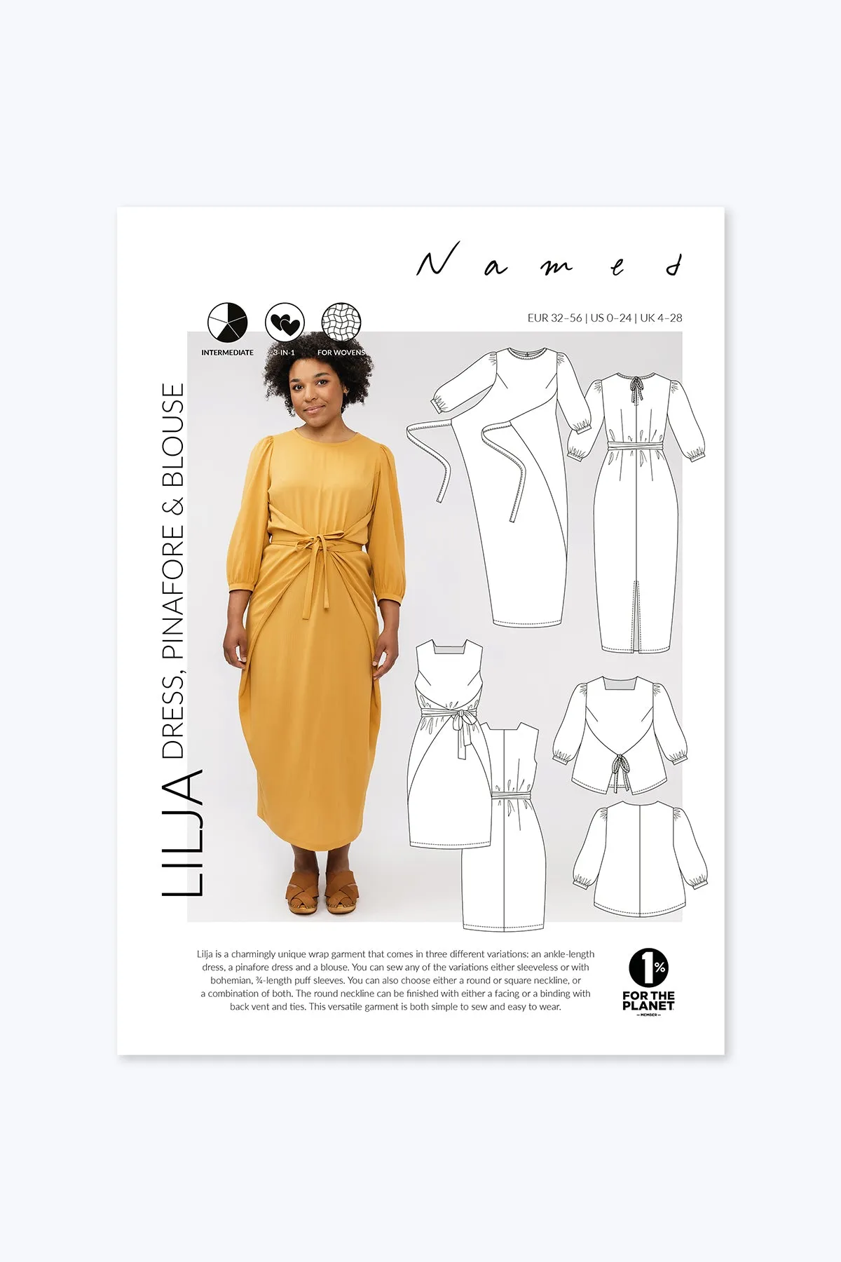 Named - Lilija 3-in-1 dress, pinafore & blouse