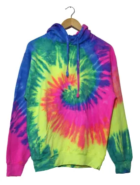 Neon Rainbow Tie-Dye Unisex Hoodie