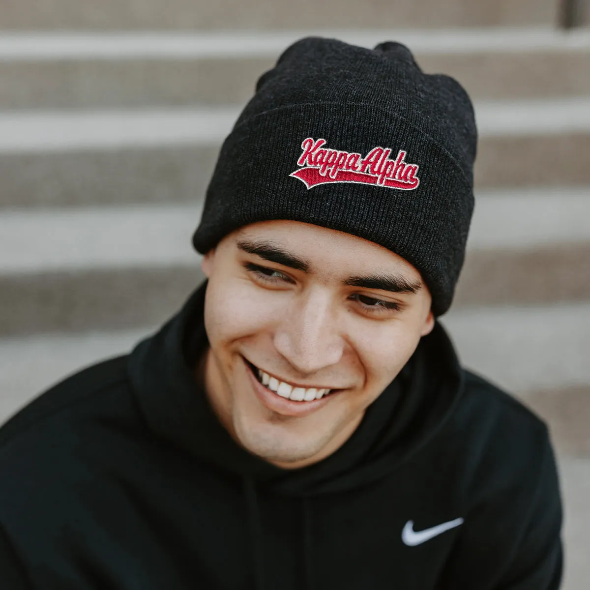 New! Kappa Alpha Signature Charcoal Beanie