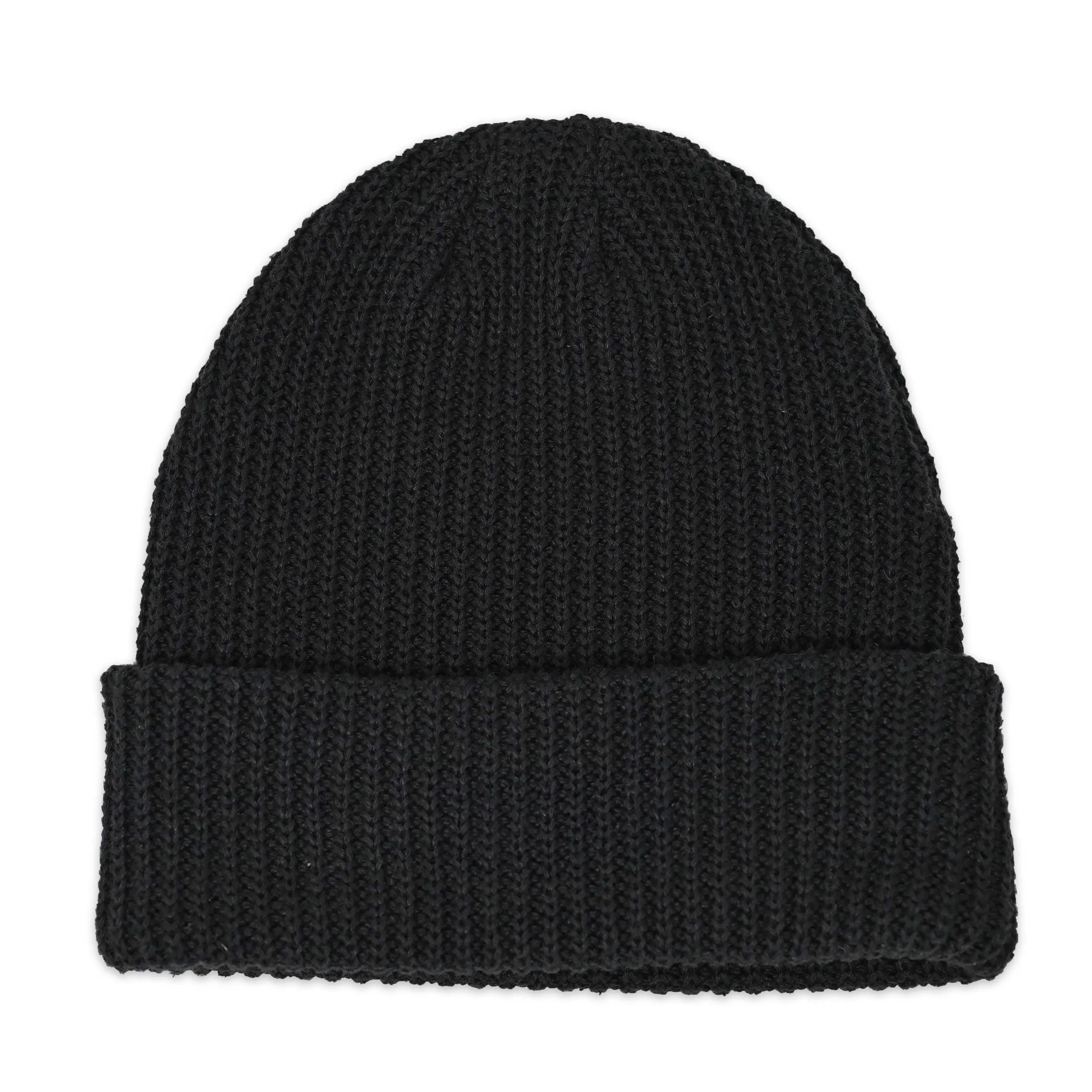 Noir Hemp Ribbed Beanie