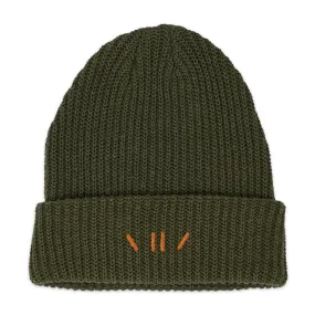 Olive Hemp Ribbed Beanie