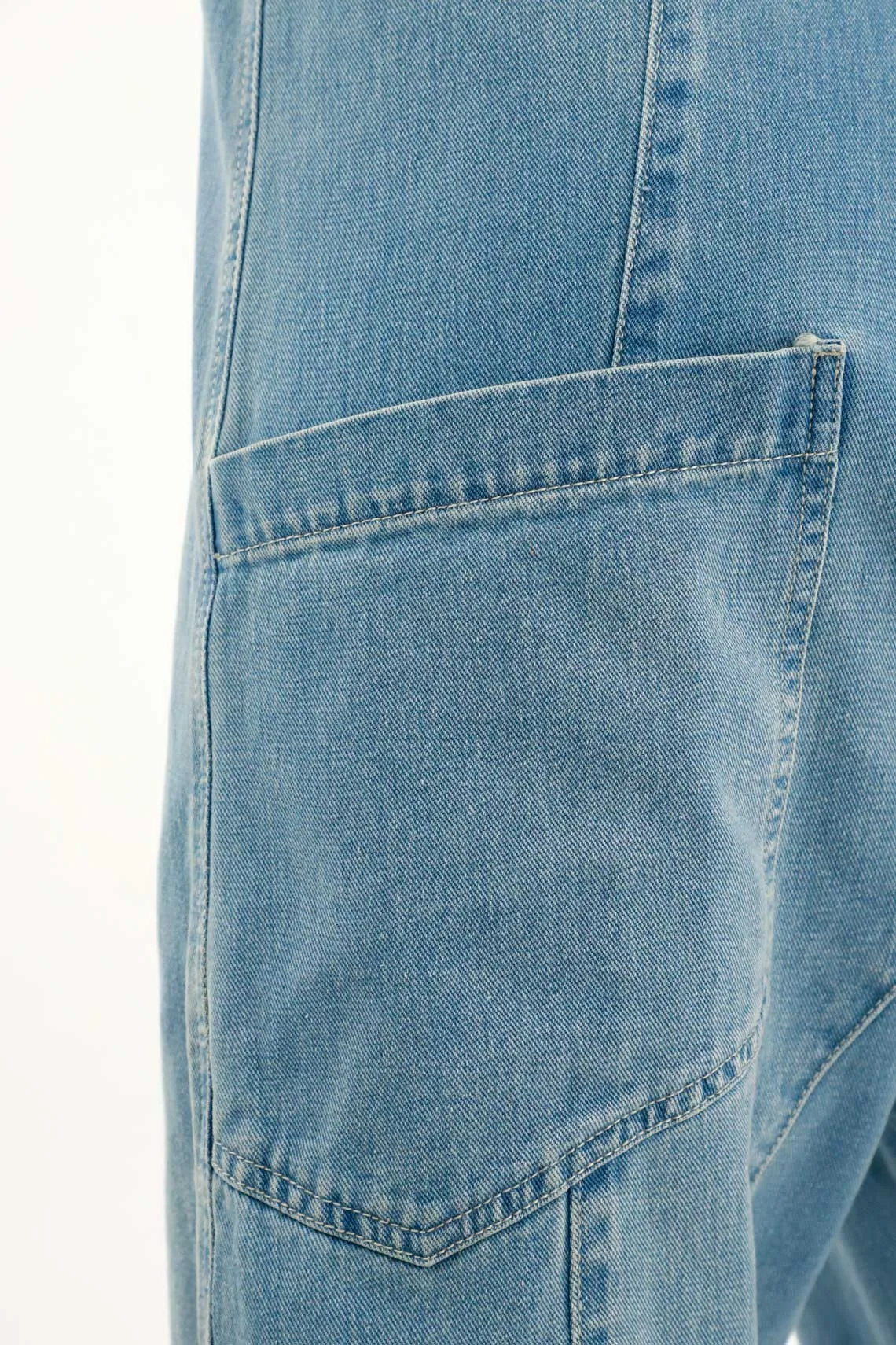 Overall de pantalón largo azul para mujer