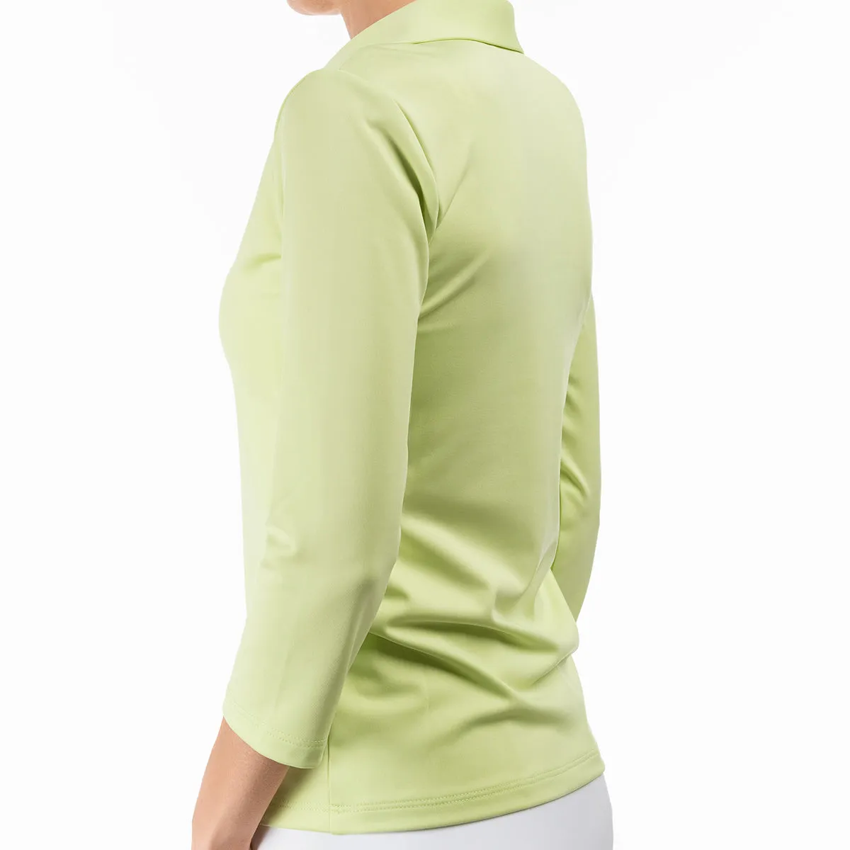 Polo Collar Shirt in Key Lime