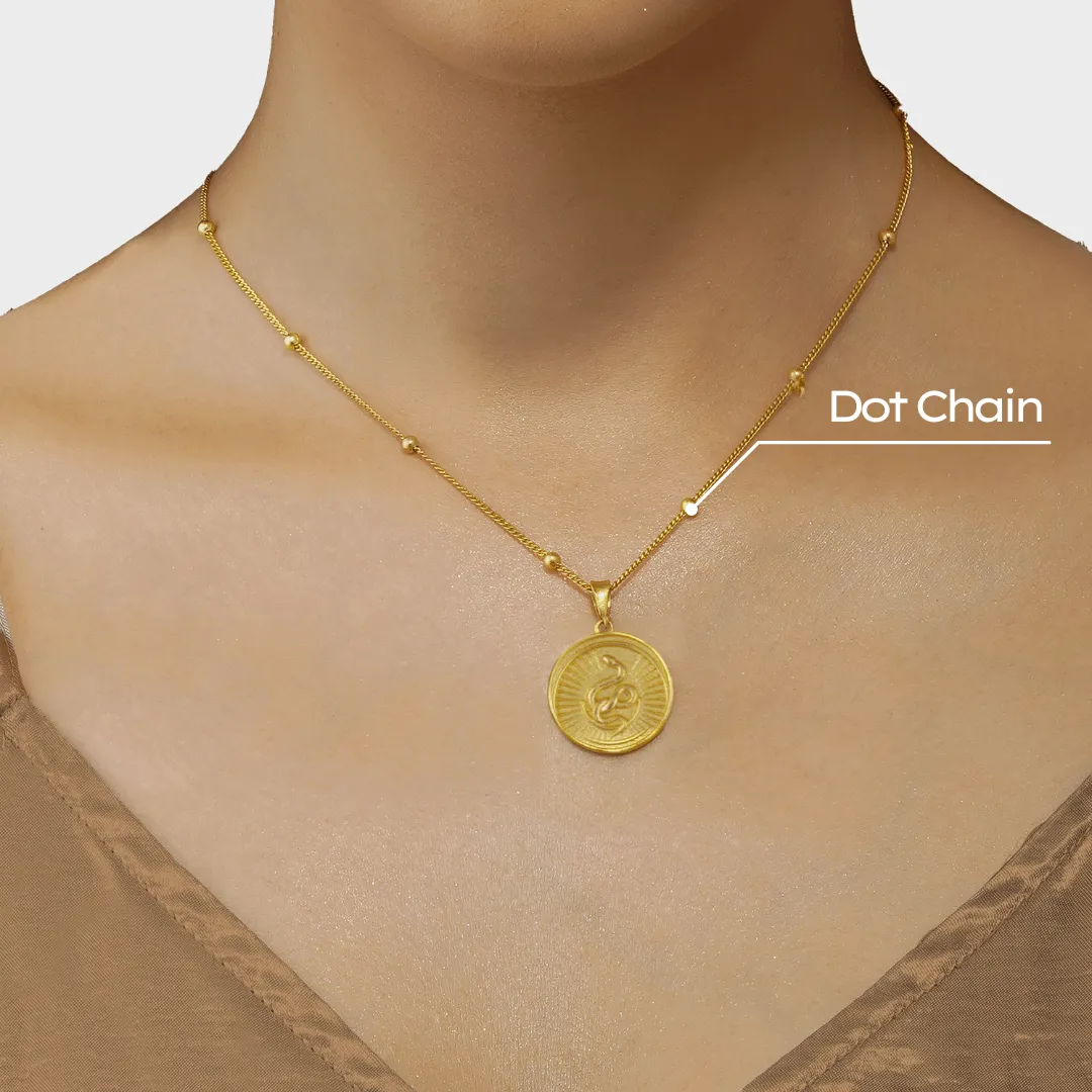 Power of Belief Coin Necklace - Snake & Moon