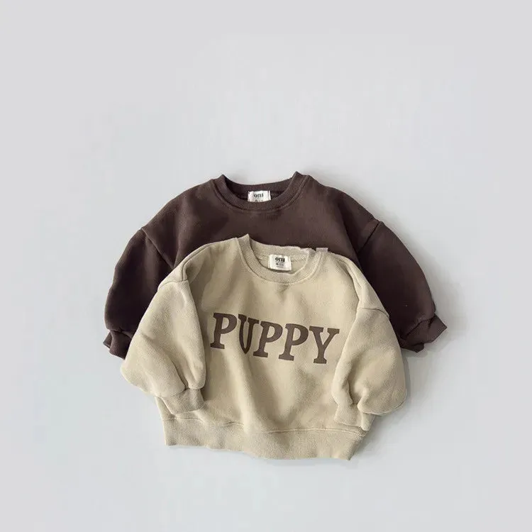 'PUPPY' Print Sweatshirt