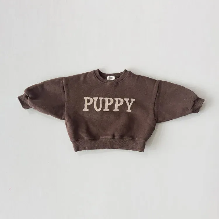 'PUPPY' Print Sweatshirt