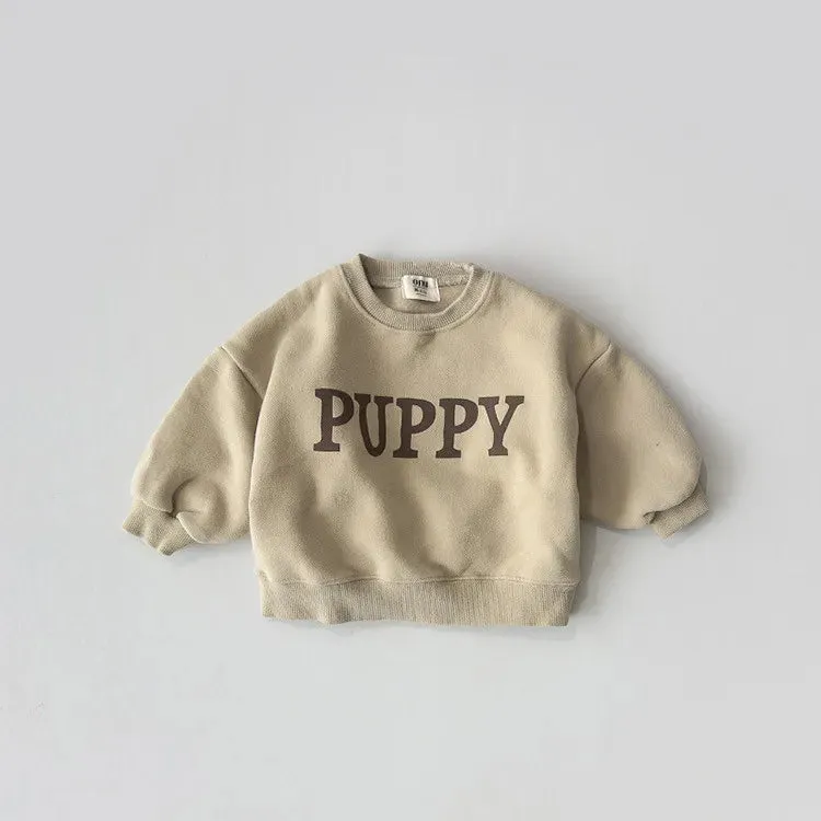 'PUPPY' Print Sweatshirt