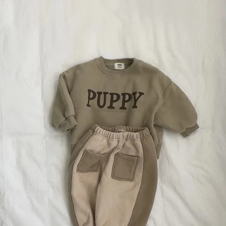 'PUPPY' Print Sweatshirt