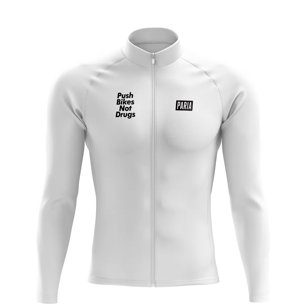 PUSH BIKES NOT DRUGS Long Sleeve Winter Jersey