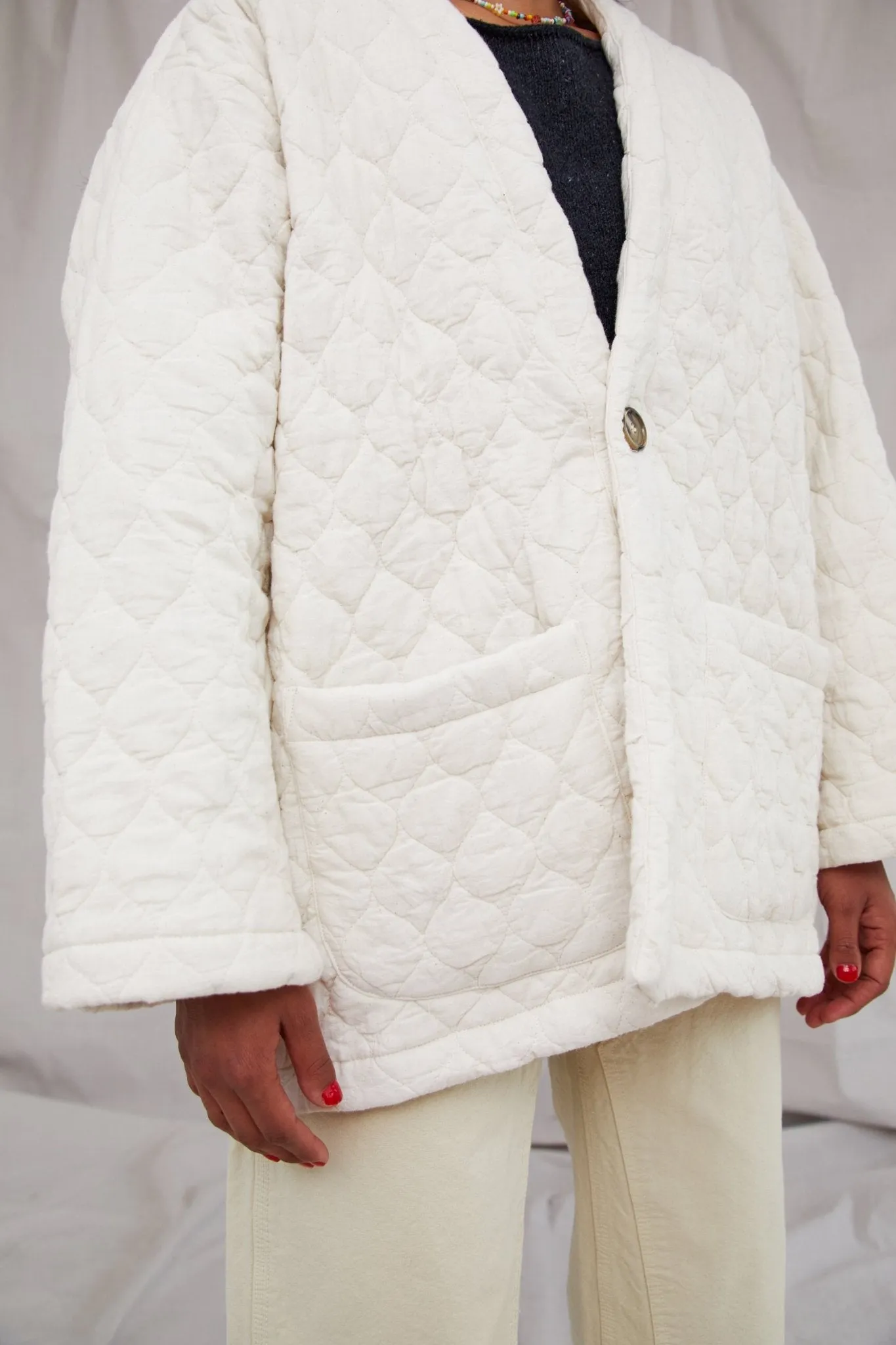 Quilted Kimono Coat