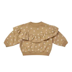 Quincy Mae Ruffle Fleece Sweatshirt - Daisy