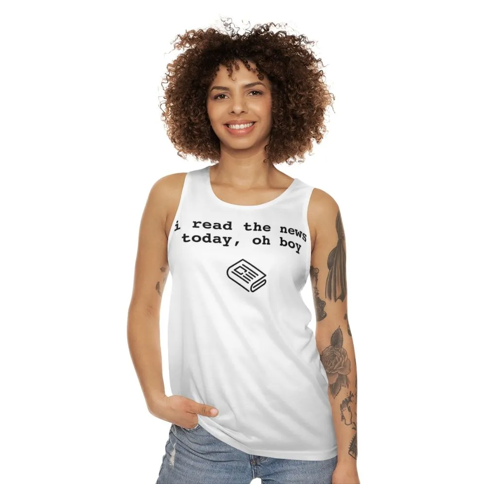 "I Read The News" Unisex Beatles Inspired Tank Top