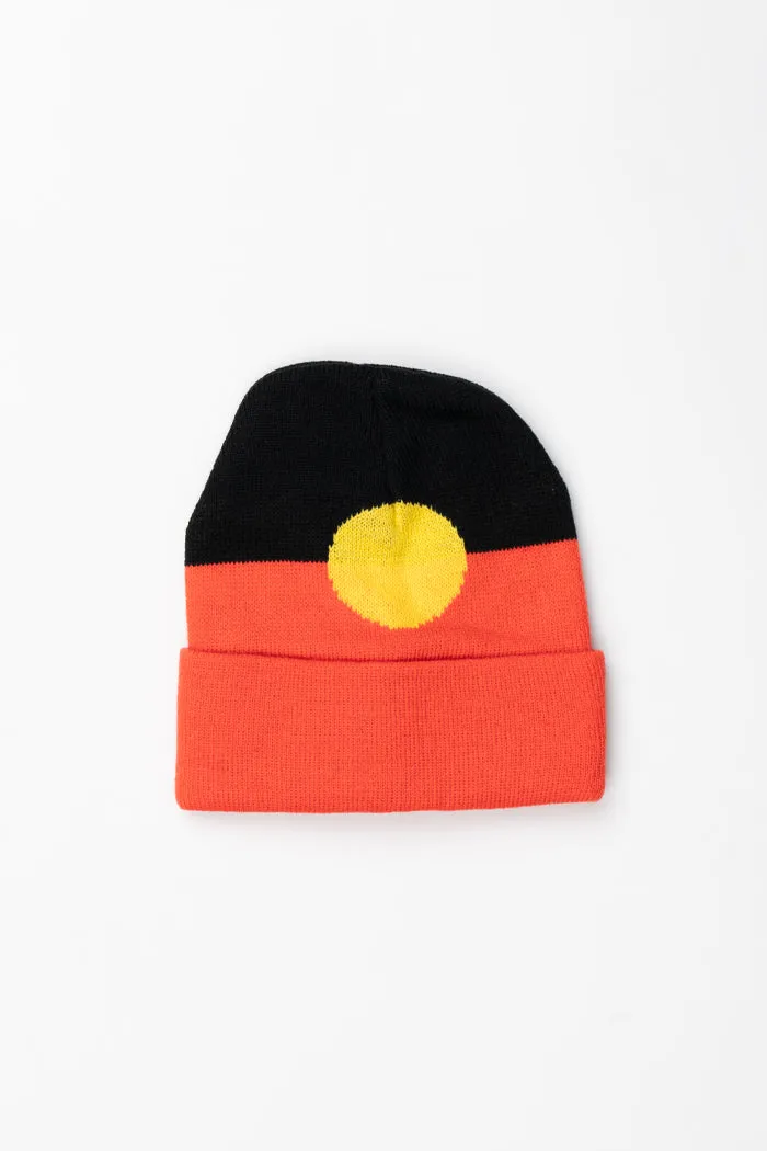 "Raise The Flag" Aboriginal Flag (Full Print) Red & Black Acrylic Beanie