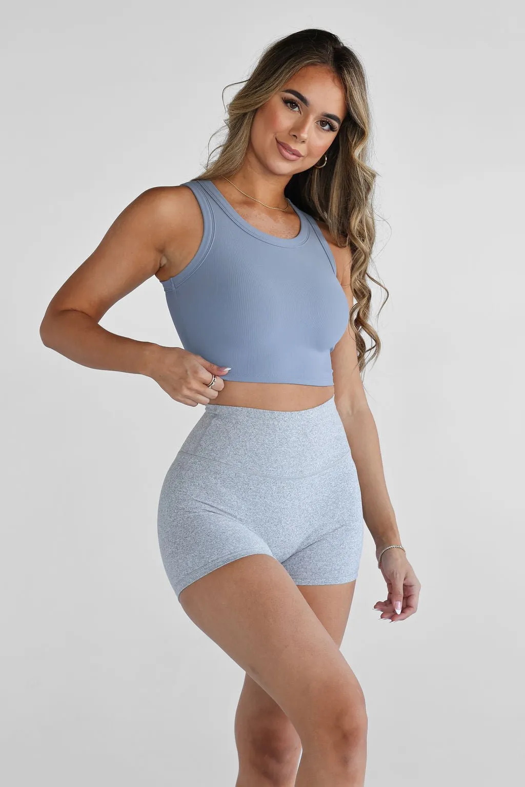 Ribbed Crop - Blue Haze