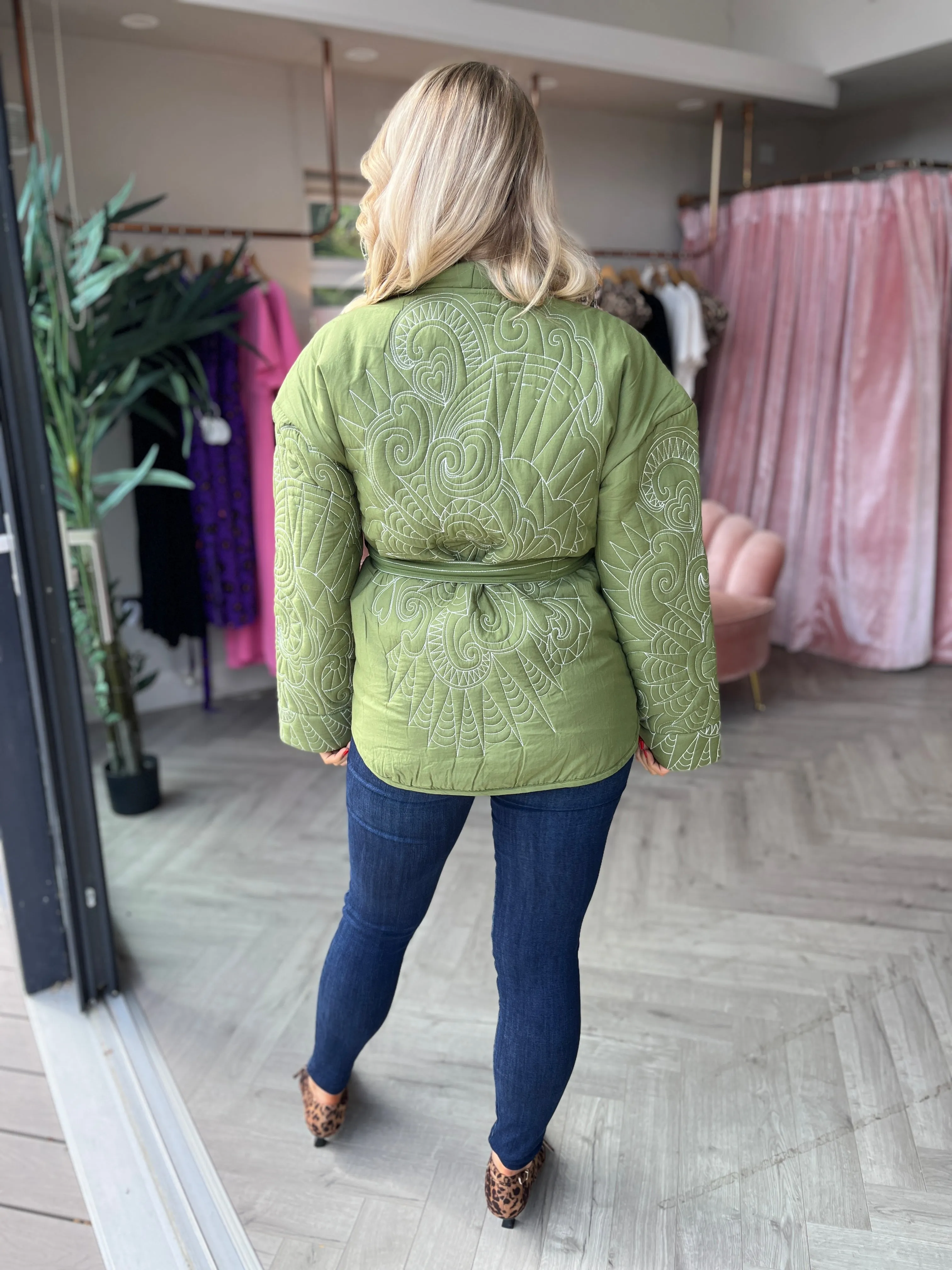 Serenity Quilted Wrap Olive