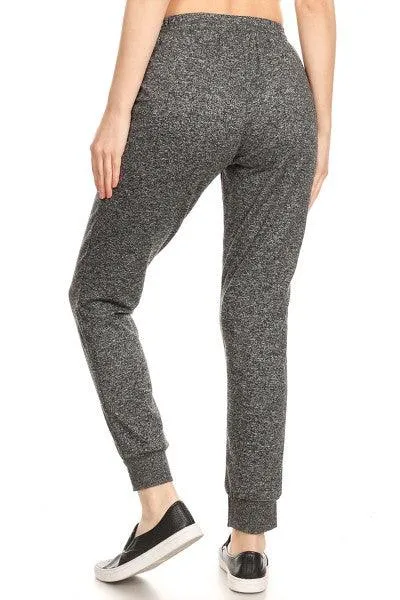 Soft Brushed Fleece Lined Sweatpants - Dark Heather Grey