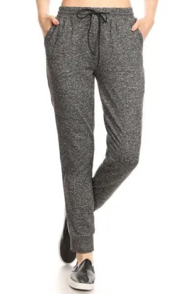 Soft Brushed Fleece Lined Sweatpants - Dark Heather Grey