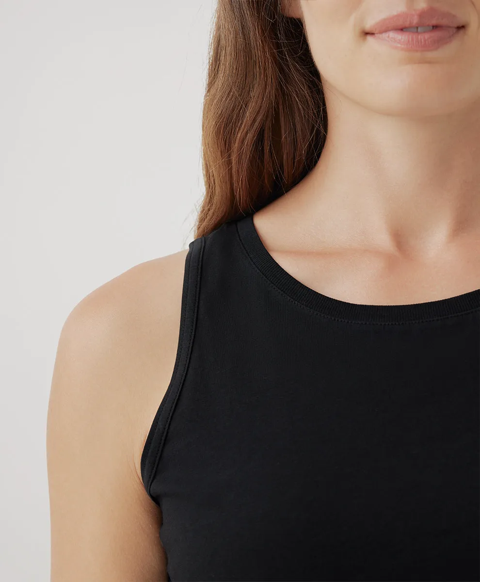 Softspun High Neck Tank - Black