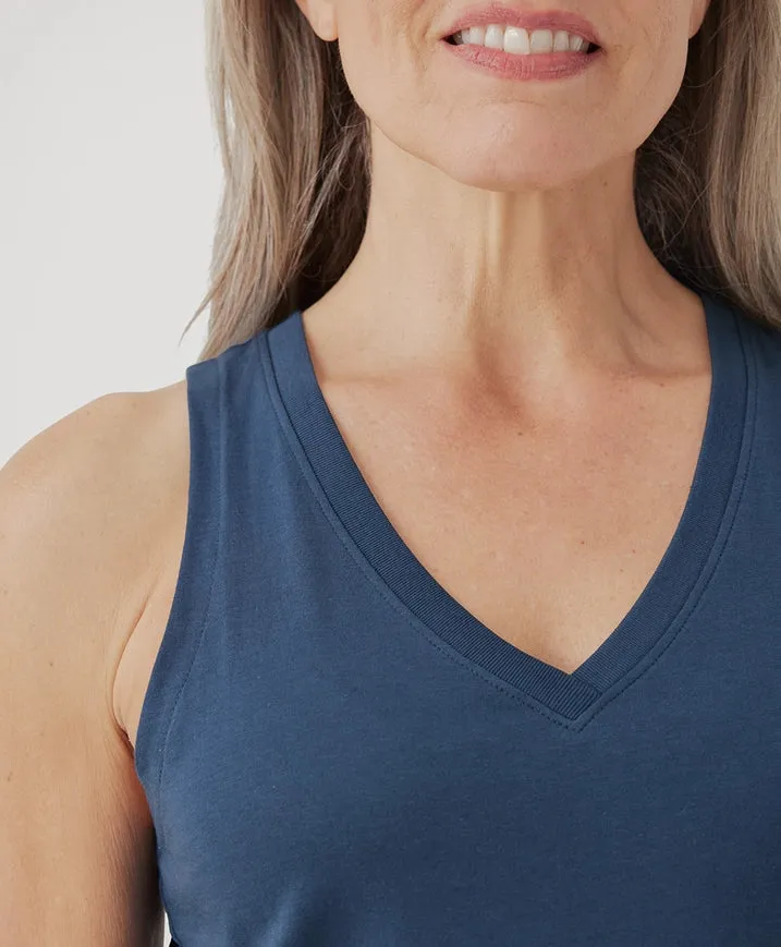 Softspun V-Neck Tank - French Navy