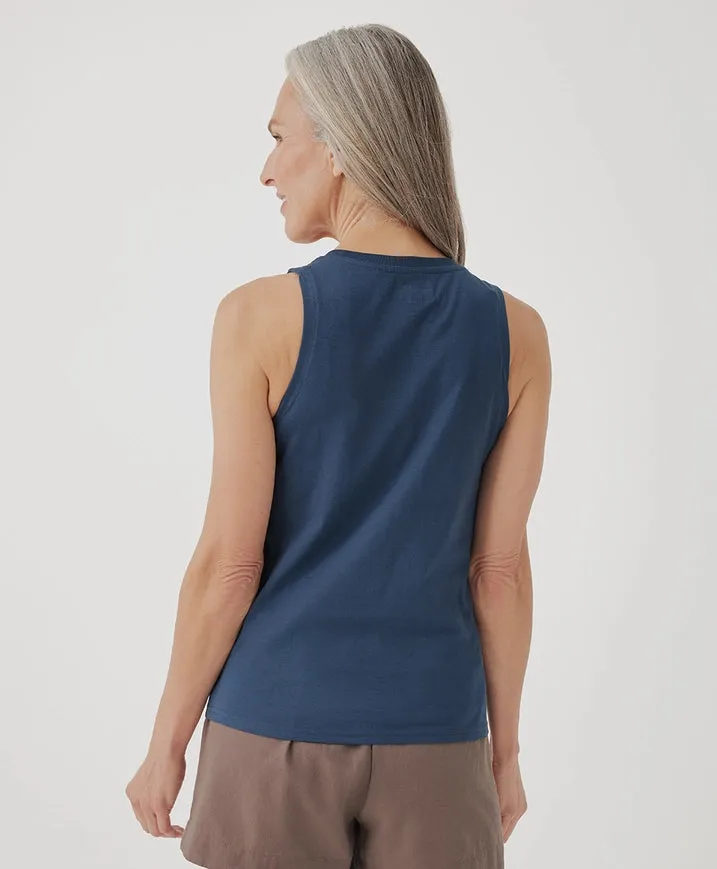 Softspun V-Neck Tank - French Navy