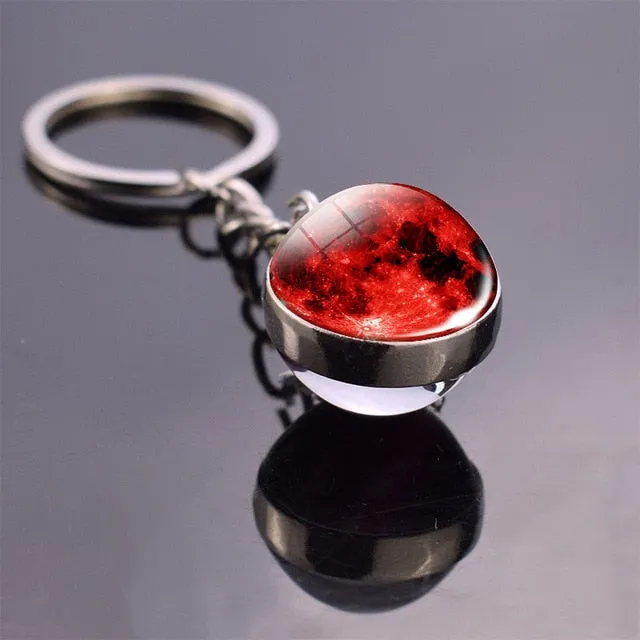 Solar System Planet Keyring Galaxy Nebula Space Keychain