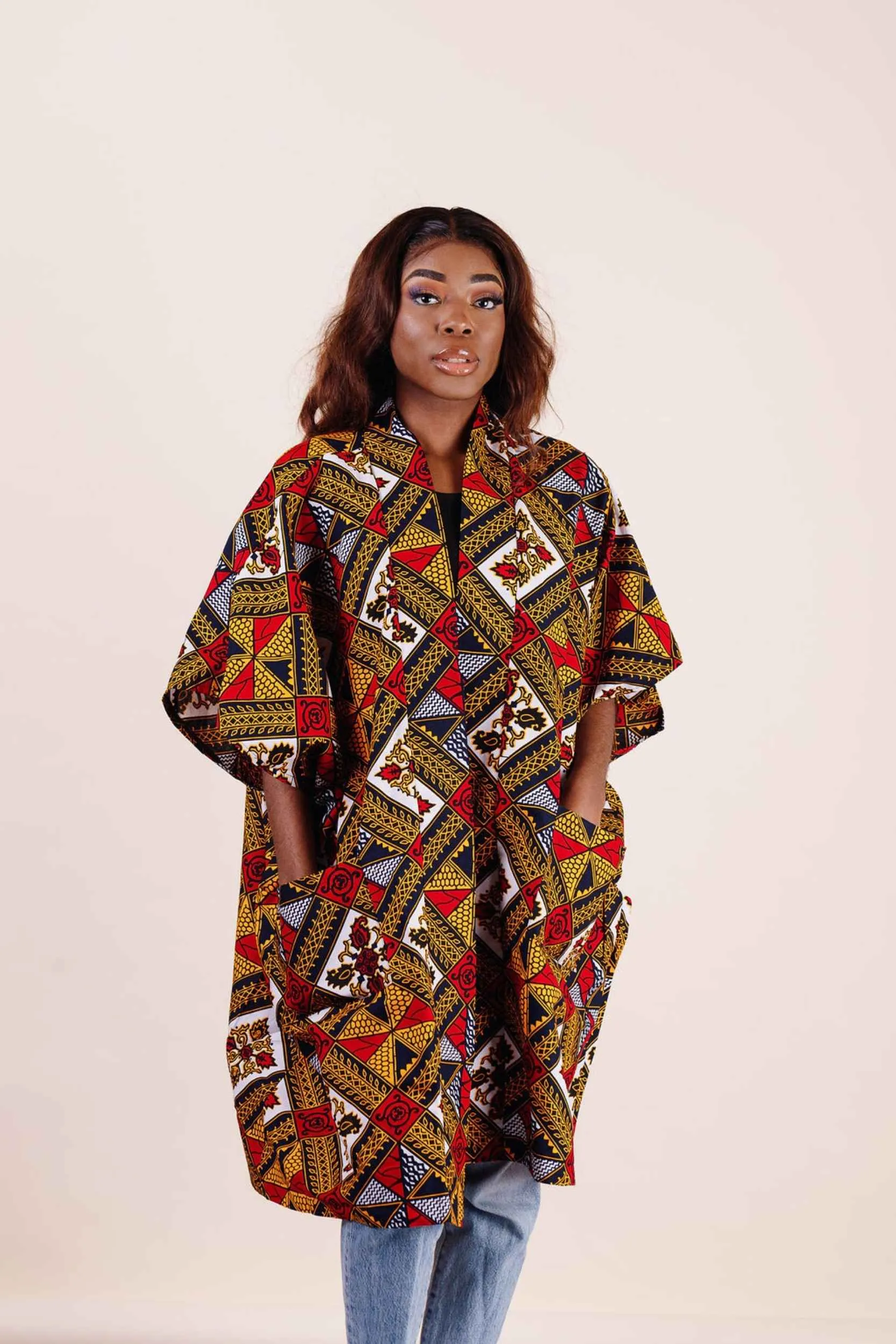 SORAYA African Print Kimono Women's Jacket