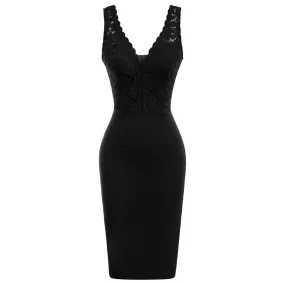 Stunning Figure Hugging Bodycon Sleeveless Perfect Little Black Dress