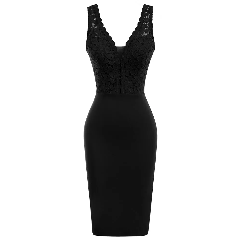 Stunning Figure Hugging Bodycon Sleeveless Perfect Little Black Dress