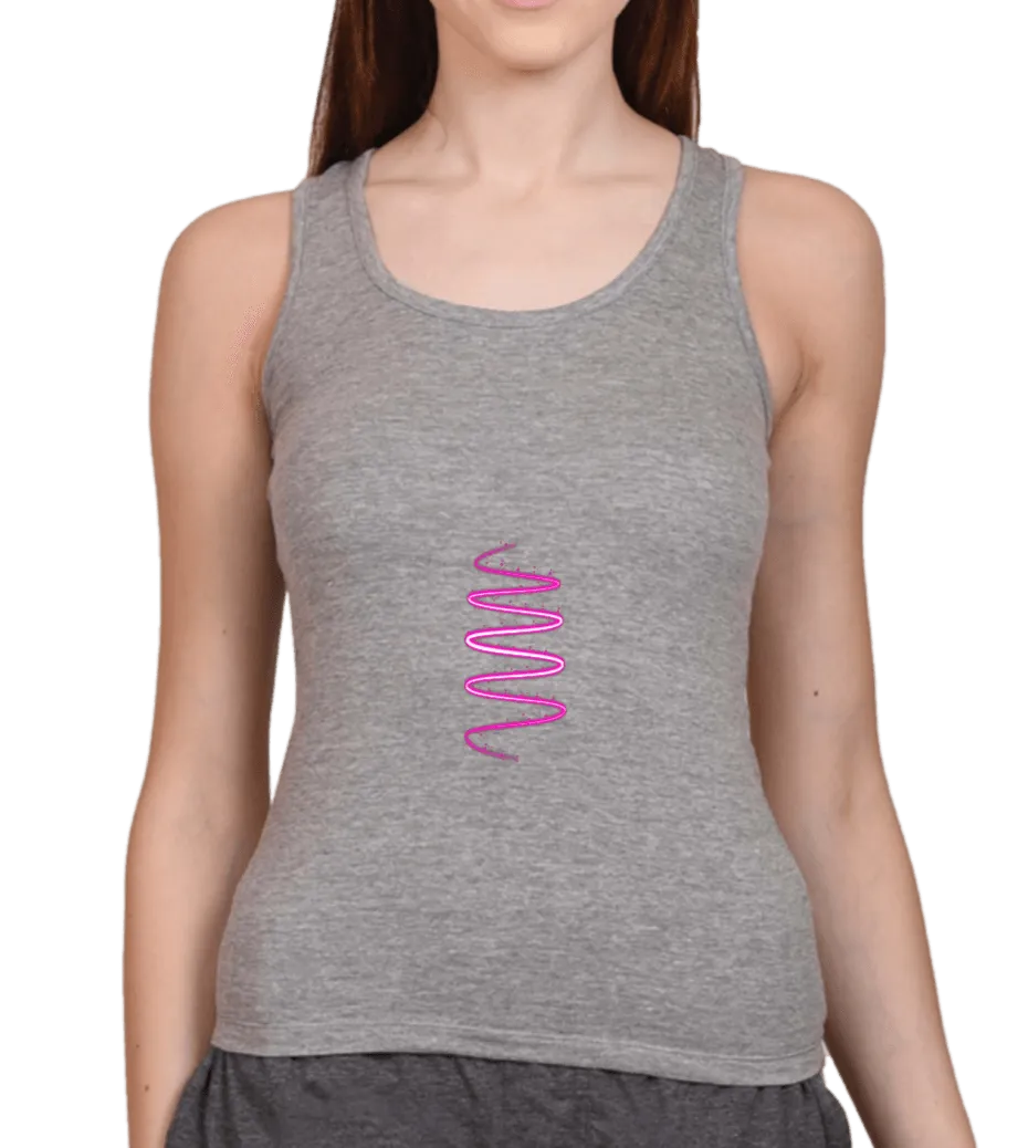 Tank Top with Vertical Spiral Design T03