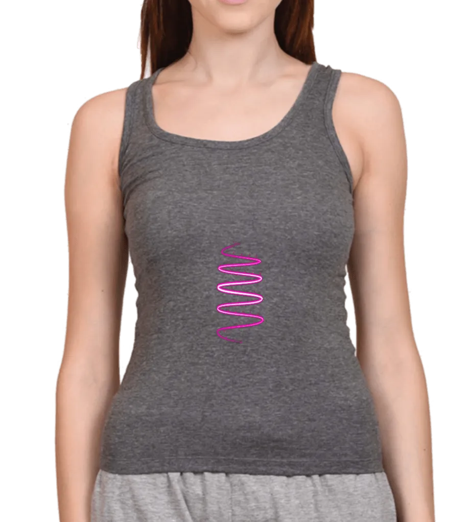 Tank Top with Vertical Spiral Design T03