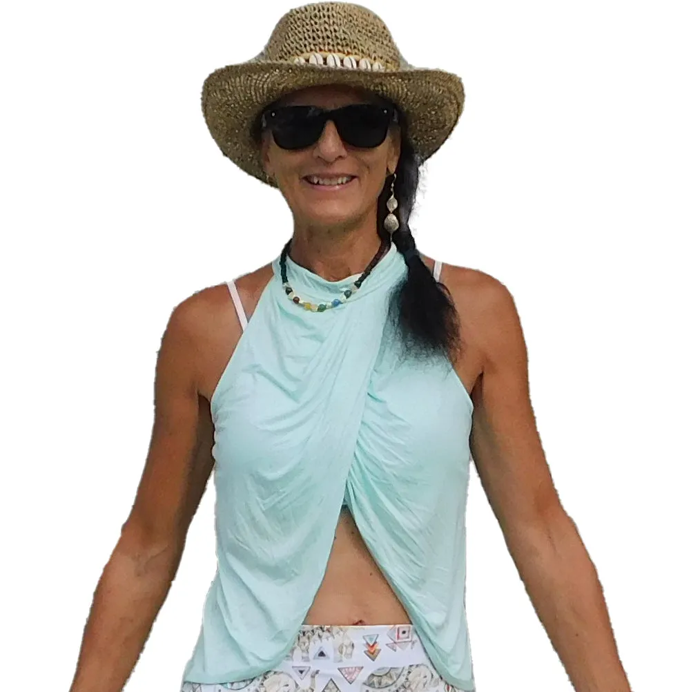 The Yogaz Cool Mint Green Sexy Top is well, really sexy! Made with Sustainable Eco-Friendly Bamboo!