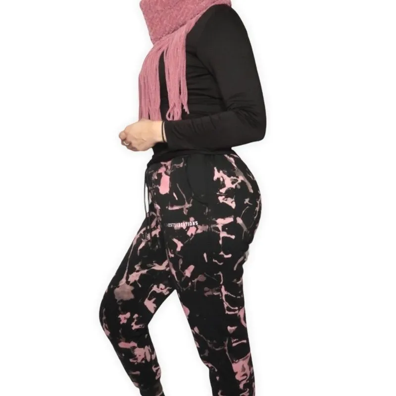 TIE DYE SWEATPANTS - PINK LOVE