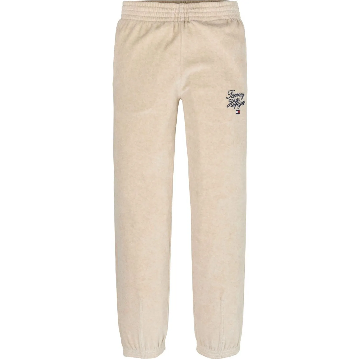 Tommy Hilfiger Heathered Oat Script Velour Pants