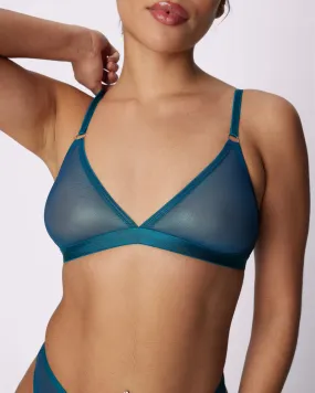 Triangle Bralette Hardware | Silky Mesh | Archive (Mermaid)