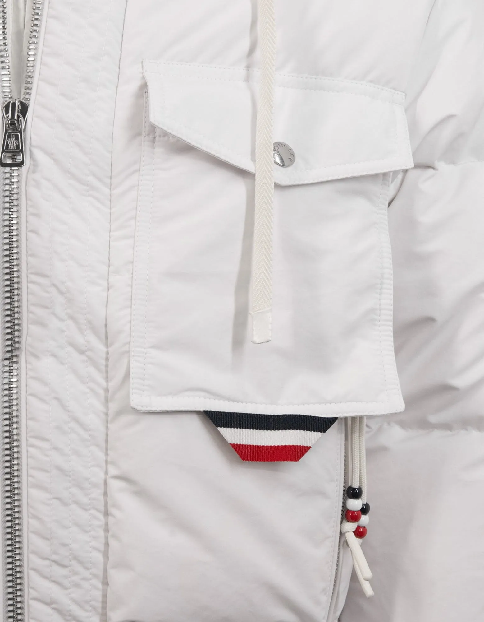 Trient White Nylon Down Jacket