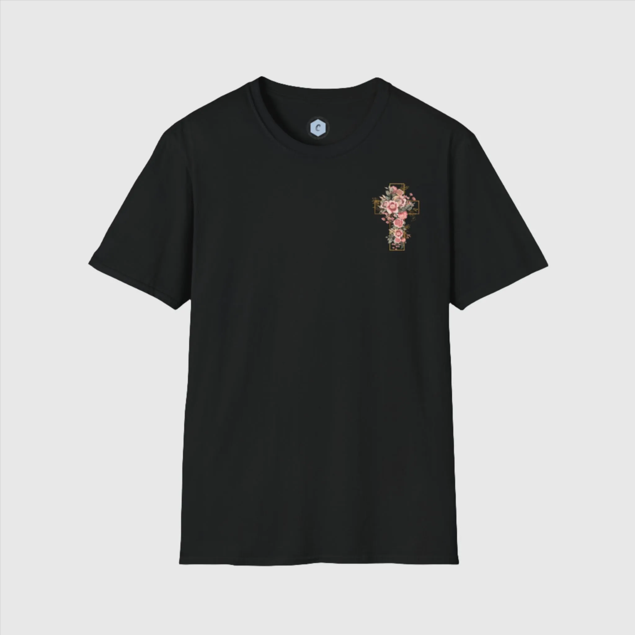 Unisex Blooming Flower Cross Softstyle T-Shirt